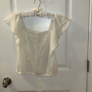 Altar’d State white seersucker top